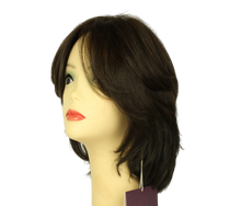 Load image into Gallery viewer, Olivia Dark Brown With Brown Highlights Multi-Directional Skin Top Size M Pre-Cut