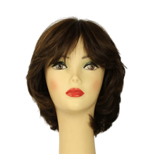 Load image into Gallery viewer, Linda Dark Brown With Warm Highlights Multi-Directional Skin Top Size L PRE-CUT