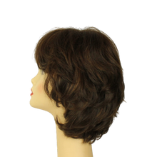 Load image into Gallery viewer, Linda Dark Brown With Warm Highlights Multi-Directional Skin Top Size L PRE-CUT