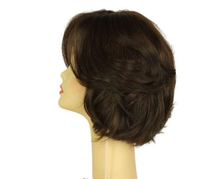 Load image into Gallery viewer, Dorothy Dark Brown With Auburn Highlights Multi-Directional Skin Top Size M Pre-Cut