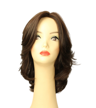 Load image into Gallery viewer, Shlomit Dark Brown With Reddish Highlights Skin Top Size m PRE-CUT