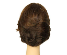 Load image into Gallery viewer, Dorothy Medium Brown With Dark Blonde Highlights Multi-Directional Skin Top Size L Pre-Cut