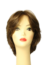 Load image into Gallery viewer, Linda Medium Brown With Blonde Highlights Skin Top Size M PRE-CUT