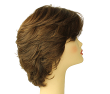 Load image into Gallery viewer, Linda Medium Brown With Blonde Highlights Skin Top Size L PRE-CUT