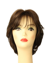 Load image into Gallery viewer, LINDA Dark Brown With Brown Highlights MULTI-DIRECTIONAL Skin Top Size S PRE-CUT