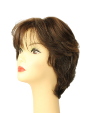 Load image into Gallery viewer, LINDA Dark Brown With Brown Highlights MULTI-DIRECTIONAL Skin Top Size S PRE-CUT