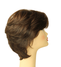 Load image into Gallery viewer, LINDA Dark Brown With Brown Highlights MULTI-DIRECTIONAL Skin Top Size S PRE-CUT