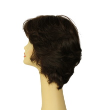 Load image into Gallery viewer, Linda  DARK BROWN WITH REDDISH HIGHLIGHTS MULTI-DIRECTIONAL Skin Top Size L PRE-CUT