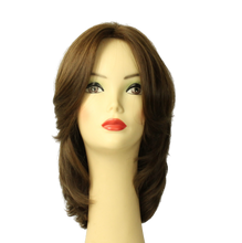Load image into Gallery viewer, Shlomit Medium Brown With Highlights MULTI-DIRECTIONAL Skin Top Size L PRE-CUT