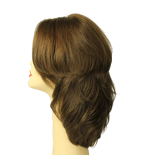 Load image into Gallery viewer, Shlomit Medium Brown With Highlights MULTI-DIRECTIONAL Skin Top Size L PRE-CUT