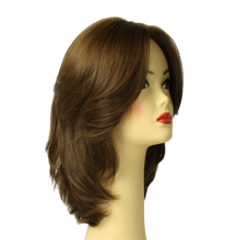 Load image into Gallery viewer, Shlomit Medium Brown With Highlights MULTI-DIRECTIONAL Skin Top Size L PRE-CUT