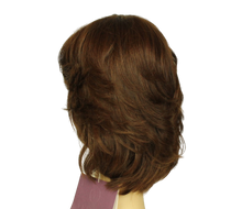 Load image into Gallery viewer, Shlomit Brown With Red Highlights MULTI-DIRECTIONAL Skin Top Size S PRE-CUT