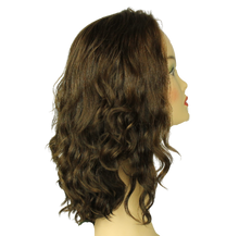 Load image into Gallery viewer, Avalon fall wavy DARK BROWN WITH LIGHT BROWN HIGHLIGHTS MONO-DIRECTIONAL TOP SIZE S
