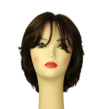 Load image into Gallery viewer, Linda  DARK BROWN WITH REDDISH HIGHLIGHTS MULTI-DIRECTIONAL Skin Top Size m PRE-CUT