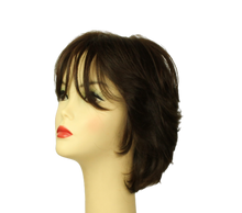 Load image into Gallery viewer, Linda  DARK BROWN WITH REDDISH HIGHLIGHTS MULTI-DIRECTIONAL Skin Top Size m PRE-CUT
