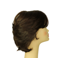 Load image into Gallery viewer, Linda  DARK BROWN WITH REDDISH HIGHLIGHTS MULTI-DIRECTIONAL Skin Top Size m PRE-CUT