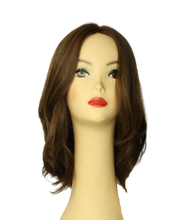 Load image into Gallery viewer, Riva MEDIUM BROWN WITH BLONDE HIGHLIGHTS Dark Part Size M PRE-CUT