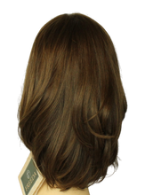 Load image into Gallery viewer, Riva MEDIUM BROWN WITH BLONDE HIGHLIGHTS Dark Part Size M PRE-CUT