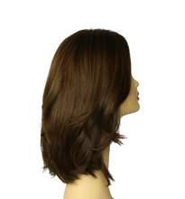 Load image into Gallery viewer, Riva MEDIUM BROWN WITH BLONDE HIGHLIGHTS Dark Part Size M PRE-CUT
