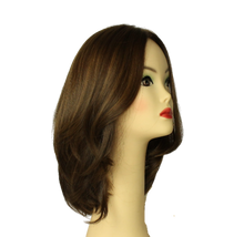 Load image into Gallery viewer, Riva MEDIUM BROWN WITH BLONDE HIGHLIGHTS Dark Part Size M PRE-CUT