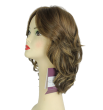 Load image into Gallery viewer, Shlomit Slightly Wavy Light Brown With Ash Blonde Highlights Skin Top Size S