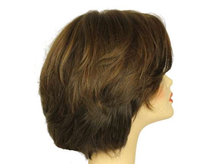 Load image into Gallery viewer, Dorothy Medium Brown With Dark Blonde Highlights Multi-Directional Skin Top Size M Pre-Cut