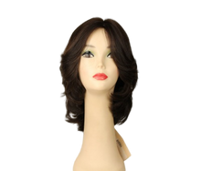 Load image into Gallery viewer, Shlomit Dark Brown With Brown Highlights Skin Top Size S