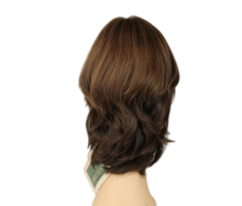 Load image into Gallery viewer, Shlomit Medium Brown With Blonde Highlights Skin Top Size M