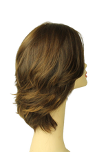 Load image into Gallery viewer, Shlomit Medium Brown With Blonde Highlights MULTI-DIRECTIONAL Skin Top Size L PRE-CUT