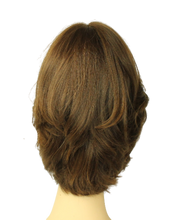 Load image into Gallery viewer, Shlomit Medium Brown With Blonde Highlights MULTI-DIRECTIONAL Skin Top Size L PRE-CUT