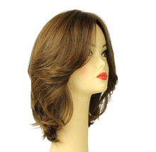 Load image into Gallery viewer, Shlomit Medium Brown With Blonde Highlights MULTI-DIRECTIONAL Skin Top Size L PRE-CUT