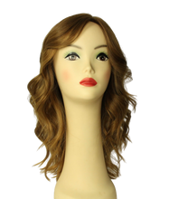 Load image into Gallery viewer, Rina Light Brown With Blonde Highlights Multi-Directional Skin Top Size S Pre-Cut
