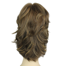 Load image into Gallery viewer, Shlomit Slightly Wavy Light Brown With Ash Blonde Highlights Skin Top Size S
