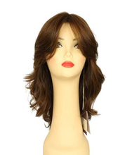 Load image into Gallery viewer, Mimi Medium Brown With Dark Blonde Highlights Multi-Directional Skin Top Size S Pre-Cut
