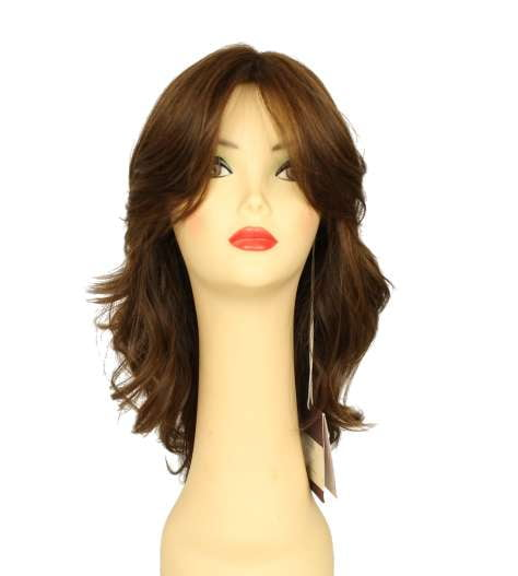 Mimi MEDIUM BROWN WITH DARK BLONDE HIGHLIGHTS Multi-Directional Skin Top Size S Pre-cut