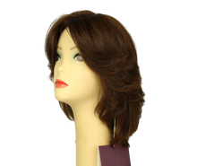 Load image into Gallery viewer, Shlomit Brown With Red Highlights MULTI-DIRECTIONAL Skin Top Size S PRE-CUT

