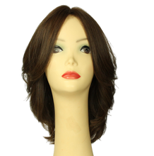 Load image into Gallery viewer, Shlomit  Brown With Red Highlights Skin Top Size M Pre-Cut
