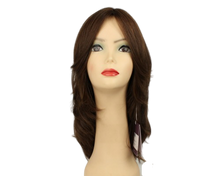 Load image into Gallery viewer, RINA BROWN WITH HIGHLIGHTS  SKIN TOP SIZE M PRE-CUT
