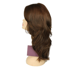Load image into Gallery viewer, RINA BROWN WITH REDDISH HIGHLIGHTS SKIN TOP SIZE L PRE-CUT
