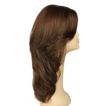 Load image into Gallery viewer, RINA BROWN WITH REDDISH HIGHLIGHTS SKIN TOP SIZE L PRE-CUT
