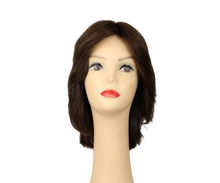 Load image into Gallery viewer, Shlomit Dark Brown With Light Brown Highlights Skin Top Size M Pre-Cut
