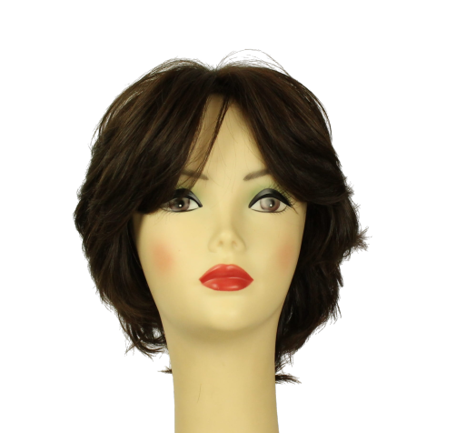 Linda  DARK BROWN WITH REDDISH HIGHLIGHTS MULTI-DIRECTIONAL Skin Top Size s PRE-CUT