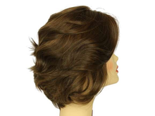 Load image into Gallery viewer, DOROTHY MEDIUM BROWN WITH DARK BLONDE HIGHLIGHTS MULTI-DIRECTIONAL SKIN TOP SIZE S PRE-CUT
