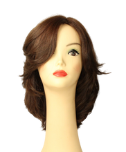 Load image into Gallery viewer, Shlomit Dark Brown With Red Highlights Skin Top Size M pre-cut
