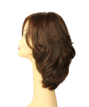 Load image into Gallery viewer, Shlomit Dark Brown With Red Highlights Skin Top Size M pre-cut
