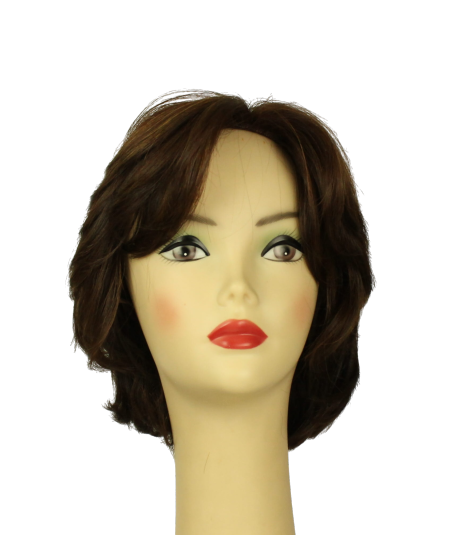 Linda  medium brown with red highlights MULTI-DIRECTIONAL Skin Top Size m PRE-CUT