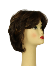 Load image into Gallery viewer, Linda  medium brown with red highlights MULTI-DIRECTIONAL Skin Top Size m PRE-CUT
