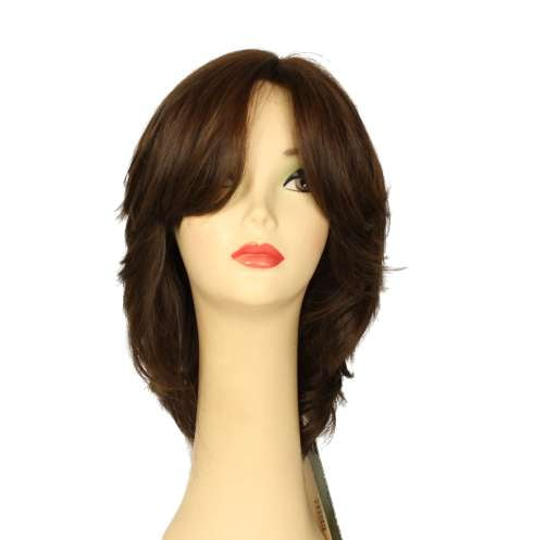 Shlomit  Brown With Red Highlights Skin Top Size L Pre-Cut