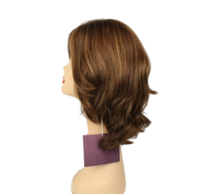 Load image into Gallery viewer, SHLOMIT LIGHT BROWN WITH ASH BLONDE HIGHLIGHTS SKIN TOP SIZE S
