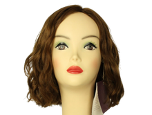 Load image into Gallery viewer, Wavy Bob LIGHT BROWN WITH HIGHLIGHTS Multi-Directional Skin Top Size M Pre-Cut
